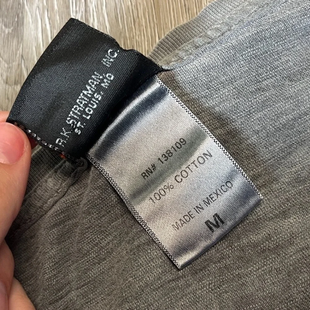 Harley-Davidson Shirt Womens Medium Grey Burnout Long Sleeve V-Neck Sweden Biker